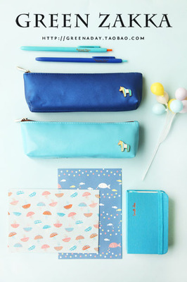 GREEN ZAKKA糖果色木馬PU皮筆袋 為你的書桌注入一抹童話與秩序